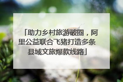 助力乡村旅游破圈，阿里公益联合飞猪打造多条县域文旅爆款线路