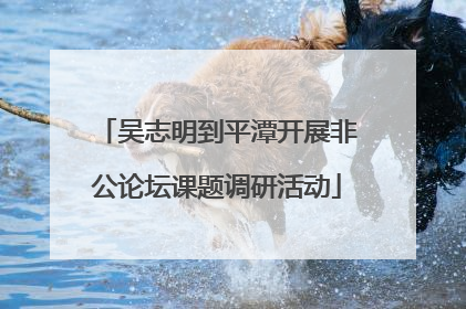吴志明到平潭开展非公论坛课题调研活动