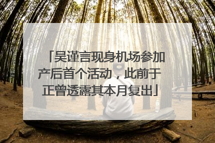 吴谨言现身机场参加产后首个活动，此前于正曾透露其本月复出