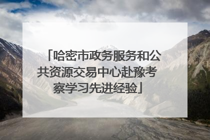 哈密市政务服务和公共资源交易中心赴豫考察学习先进经验