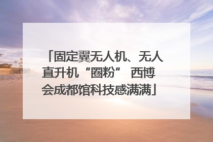 固定翼无人机、无人直升机“圈粉” 西博会成都馆科技感满满