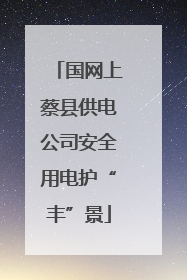 国网上蔡县供电公司安全用电护“丰”景