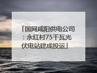 国网咸阳供电公司：永红村75千瓦光伏电站建成投运