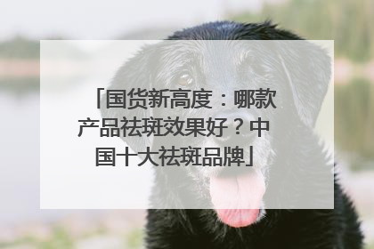 国货新高度：哪款产品祛斑效果好？中国十大祛斑品牌