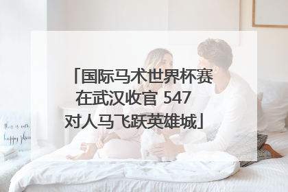 国际马术世界杯赛在武汉收官 547对人马飞跃英雄城