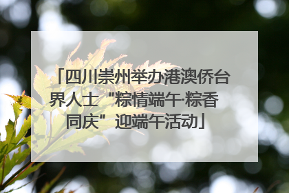 四川崇州举办港澳侨台界人士“粽情端午·粽香同庆”迎端午活动