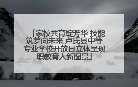 家校共育绽芳华 技能筑梦向未来 卢氏县中等专业学校开放日立体呈现职教育人新图景