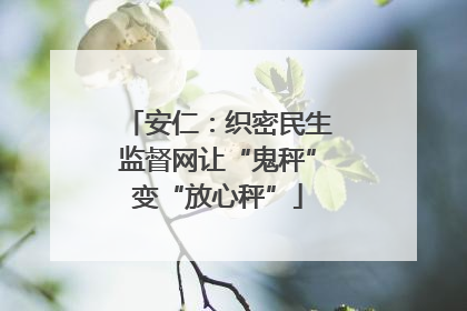 安仁：织密民生监督网让“鬼秤”变“放心秤”