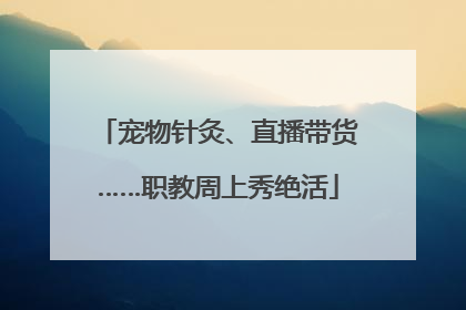 宠物针灸、直播带货……职教周上秀绝活