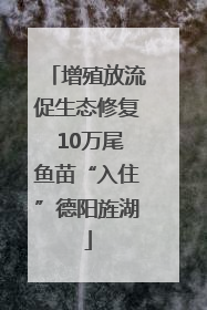 增殖放流促生态修复 10万尾鱼苗“入住”德阳旌湖