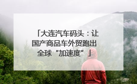 大连汽车码头：让国产商品车外贸跑出全球“加速度”