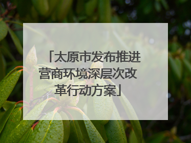 太原市发布推进营商环境深层次改革行动方案