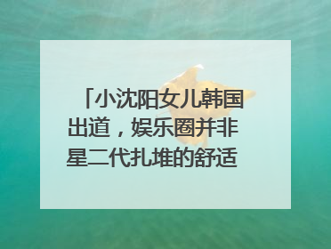 小沈阳女儿韩国出道，娱乐圈并非星二代扎堆的舒适区｜文艺评论