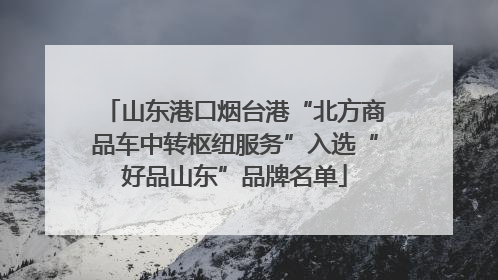 山东港口烟台港“北方商品车中转枢纽服务”入选“好品山东”品牌名单