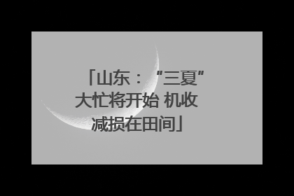 山东：“三夏”大忙将开始 机收减损在田间