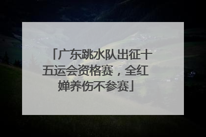 广东跳水队出征十五运会资格赛，全红婵养伤不参赛
