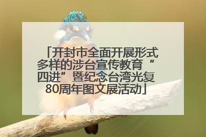 开封市全面开展形式多样的涉台宣传教育“四进”暨纪念台湾光复80周年图文展活动