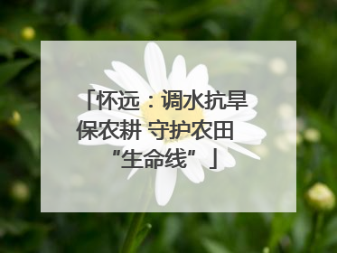 怀远：调水抗旱保农耕 守护农田 “生命线”