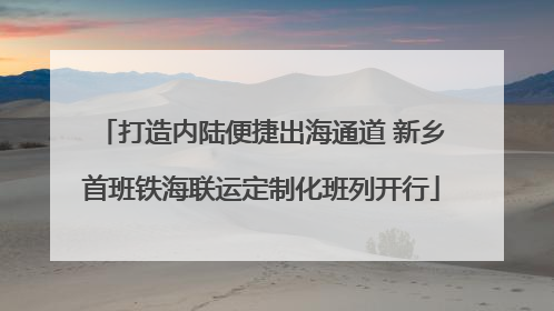 打造内陆便捷出海通道 新乡首班铁海联运定制化班列开行