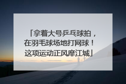 拿着大号乒乓球拍，在羽毛球场地打网球！这项运动正风靡江城