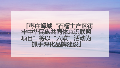 枣庄峄城“石榴主产区铸牢中华民族共同体意识联盟项目”将以“六联”活动为抓手深化品牌建设
