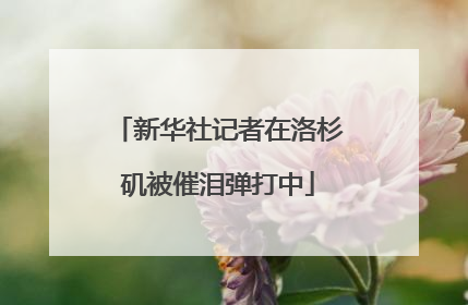 新华社记者在洛杉矶被催泪弹打中