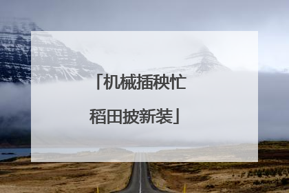 机械插秧忙 稻田披新装
