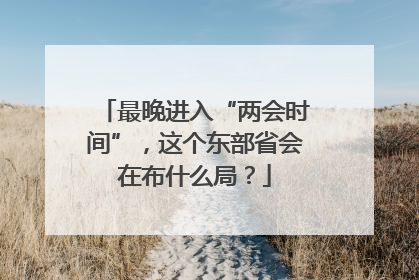 最晚进入“两会时间”，这个东部省会在布什么局？