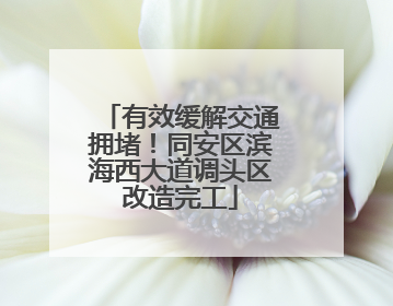 有效缓解交通拥堵！同安区滨海西大道调头区改造完工
