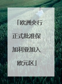 欧洲央行正式批准保加利亚加入欧元区