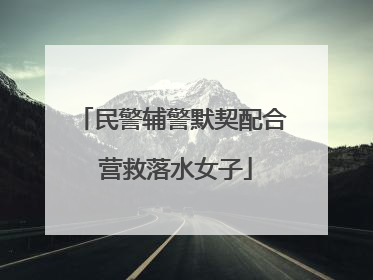 民警辅警默契配合 营救落水女子