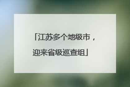 江苏多个地级市，迎来省级巡查组