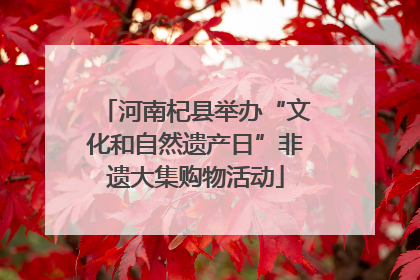 河南杞县举办“文化和自然遗产日”非遗大集购物活动