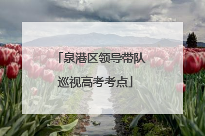 泉港区领导带队巡视高考考点