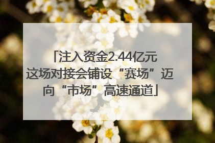 注入资金2.44亿元 这场对接会铺设“赛场”迈向“市场”高速通道