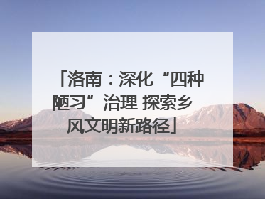 洛南：深化“四种陋习”治理 探索乡风文明新路径