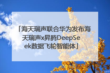 海天瑞声联合华为发布海天瑞声x昇腾DeepSeek数据飞轮智能体
