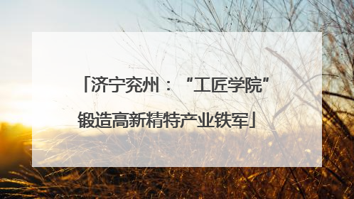 济宁兖州：“工匠学院”锻造高新精特产业铁军