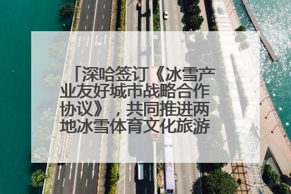 深哈签订《冰雪产业友好城市战略合作协议》，共同推进两地冰雪体育文化旅游高质量发展