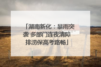湖南新化：暴雨突袭 多部门连夜清障排涝保高考路畅