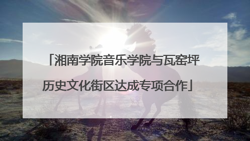 湘南学院音乐学院与瓦窑坪历史文化街区达成专项合作