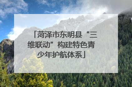 菏泽市东明县“三维联动”构建特色青少年护航体系
