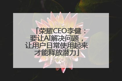 荣耀CEO李健：要让AI解决问题，让用户日常使用起来才能释放潜力