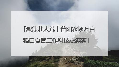 聚焦北大荒｜普阳农场万亩稻田夏管工作科技感满满