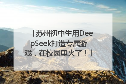苏州初中生用DeepSeek打造专属游戏，在校园里火了！