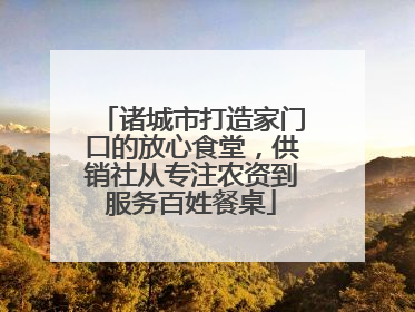诸城市打造家门口的放心食堂，供销社从专注农资到服务百姓餐桌