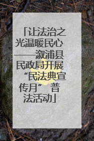 让法治之光温暖民心——溆浦县民政局开展“民法典宣传月” 普法活动
