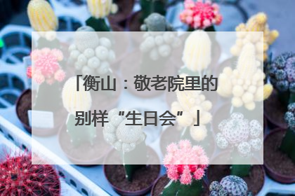 衡山：敬老院里的别样“生日会”