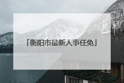 衡阳市最新人事任免