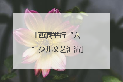 西藏举行“六一”少儿文艺汇演